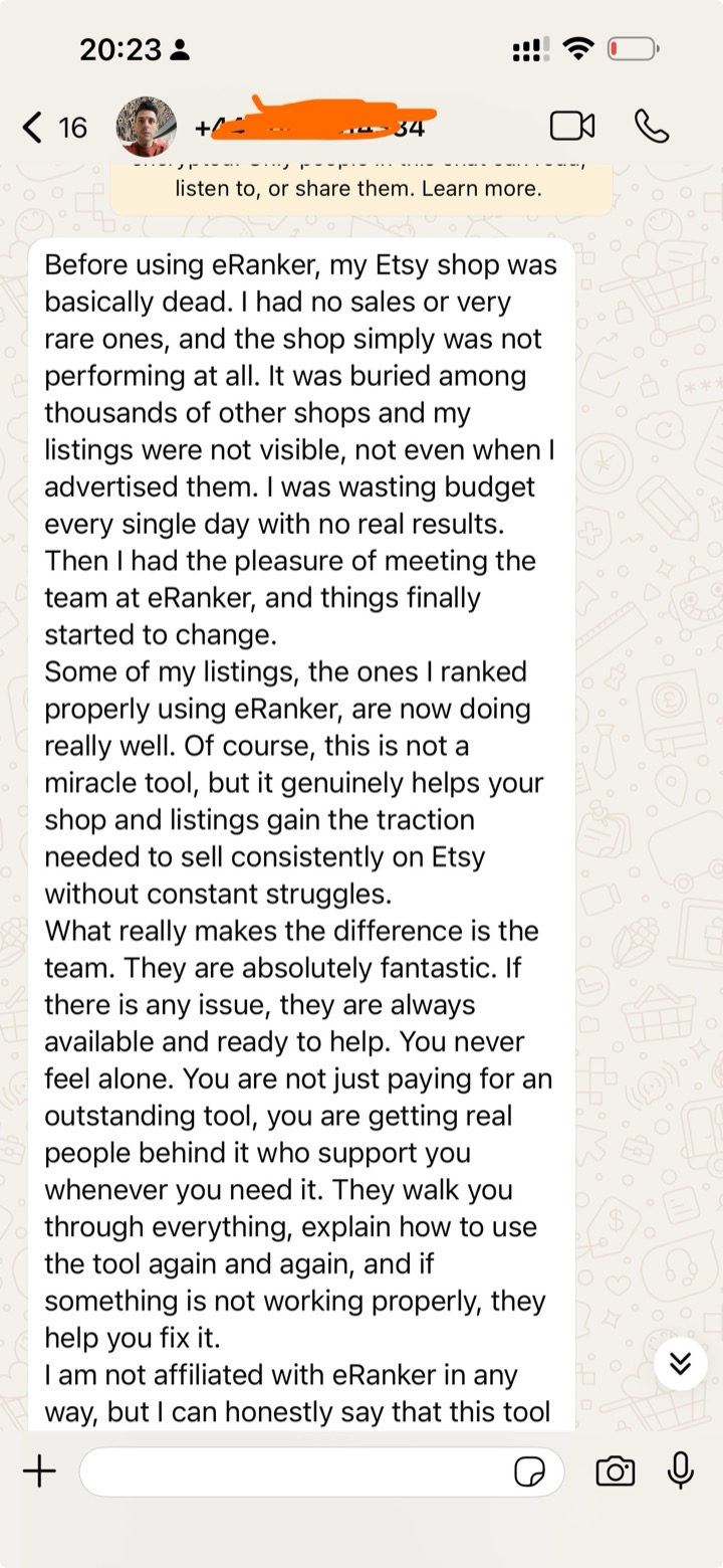 Simon's written testimonial, part 1